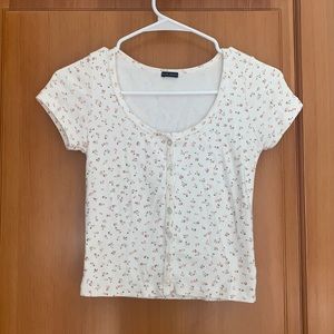 Brandy Melville Zelly pink flowered top